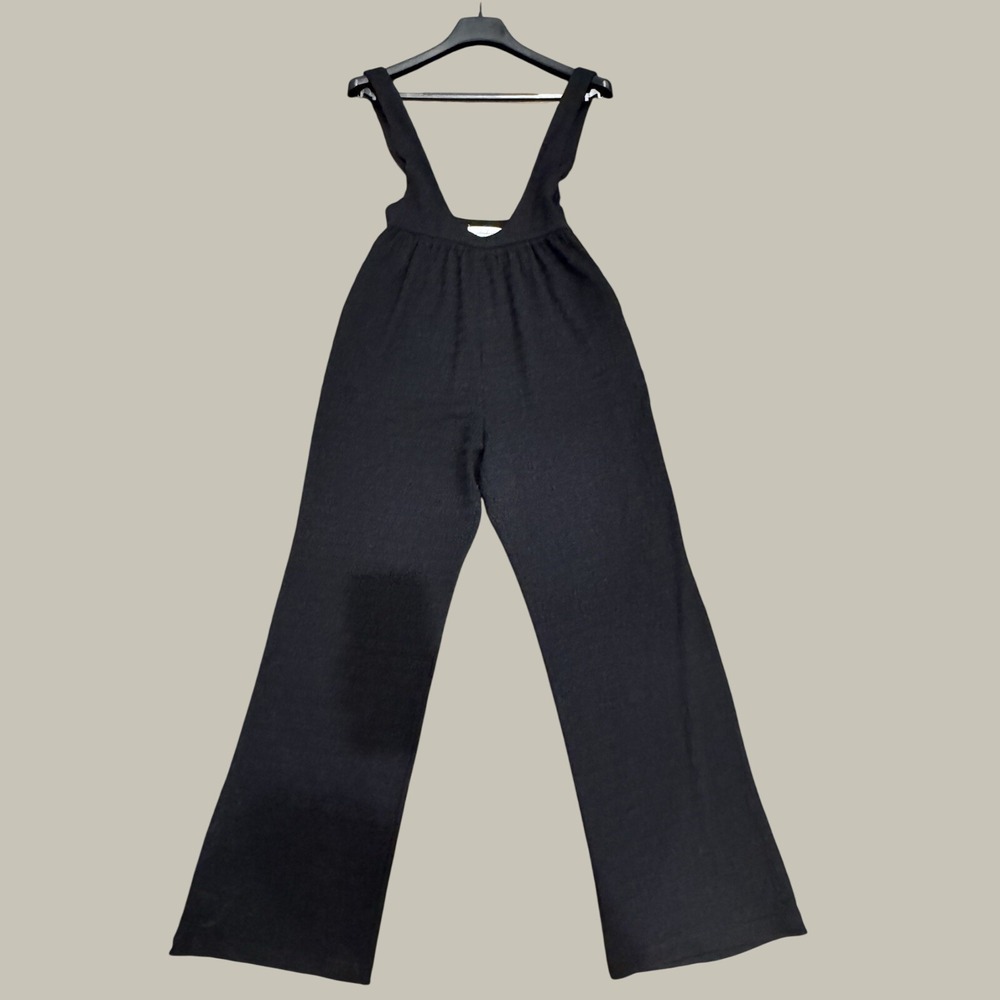 Johnny Becca Women XS Jumpsuit PANTS Romper Overall Wide Leg Ruched Retro‎